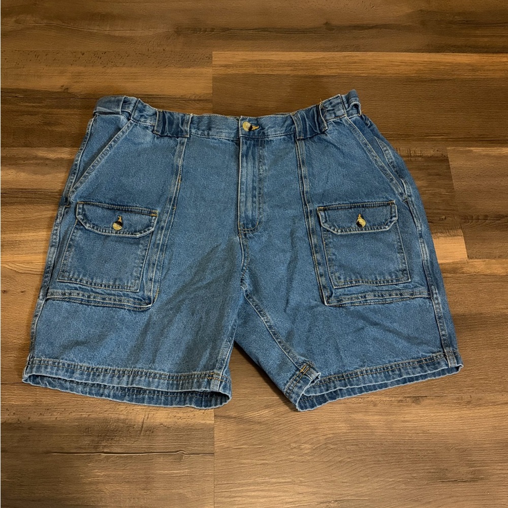 Mens Adjust-A-Band Classic Blue Denim Shorts Size 42